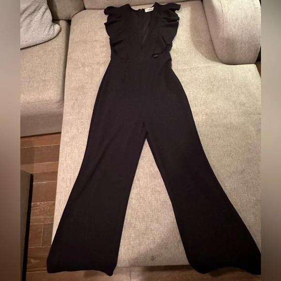 Long Black Sexy Pant Suit With Low Cleavage Cut. Size Small. | Color: Black | Size: S | Pm-41584977's Closet